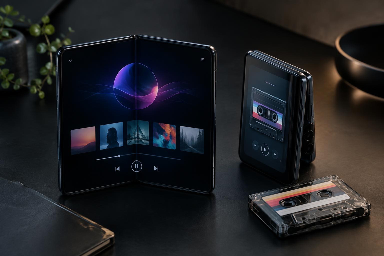 Duoman transforma o iPhone dobrável em uma experiência nostálgica de fita cassete